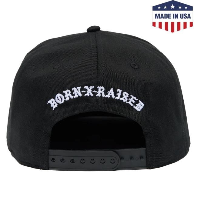 Official Born X Raised Merch Store Shop Fireman Snooty Snapback Hat: Black BornxRaised