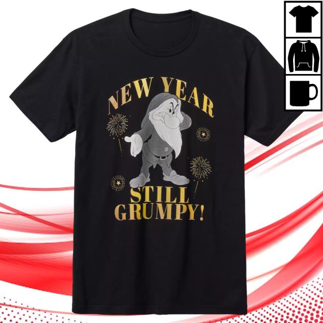 Official Shop Disney Merch Store Grumpy New Year's Eve Shirt Snow White and the Seven Dwarfs Shopdisney
