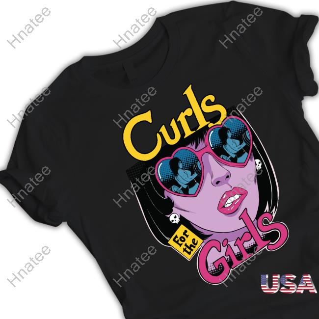 Raskolapparel Merch Curls For The Girls Black Hooded Sweatshirt