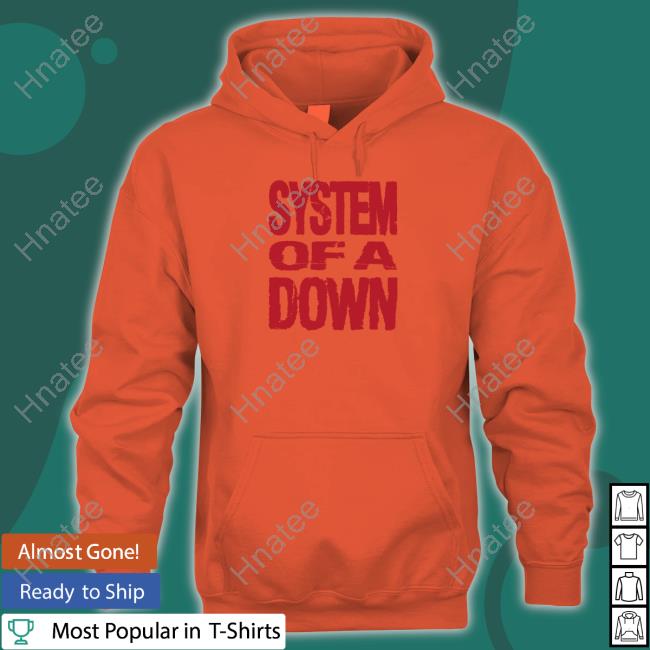 System Of A Down Merch Self-Titled Stacked Logo Hoodie
