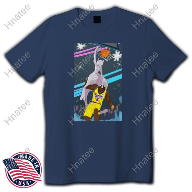 Official Mewtwo Dunking On Lebron James Shirt New