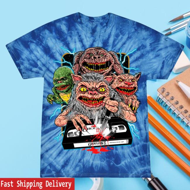 Official Cavity Colors Ghoulies II Vhs Horror 3D Tie Dye Sweatshirts Cavitycolors