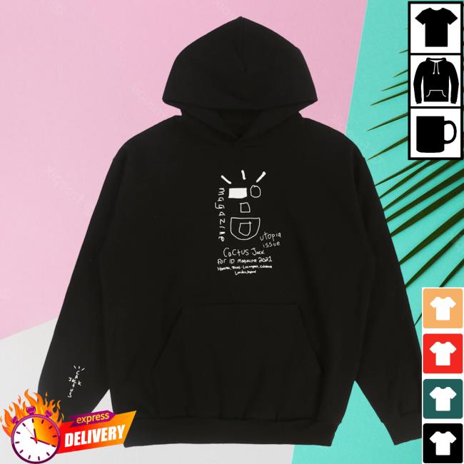 Official Travis Scott Merch Store Travis Scott Cactus Wink Long Sleeve Top Shirt Black TravisScott Shop