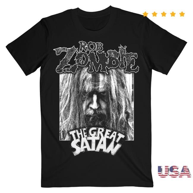 Official Rob Zombie Merch Store The Great Satan Portrait T Shirt RobZombie