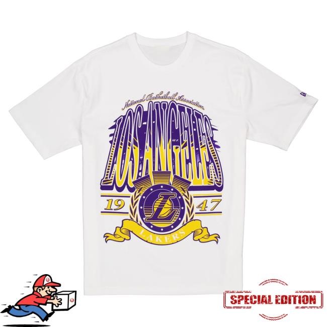 Official New Era Cap Apparel Store Shop Los Angeles Lakers Sport Classics White Tshirt Newera Cap Clothing Merch NeweraCap