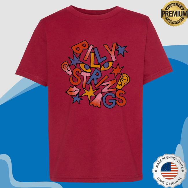 Official Billy Strings Merch Store Shop Billy Strings Jumbled Letters Youth (Max Löffler) T-Shirts