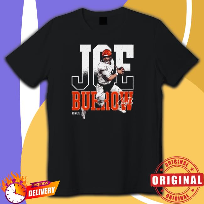 Official Joe Burrow Cincinnati Bengals Bold signature Long Sleeve Tee