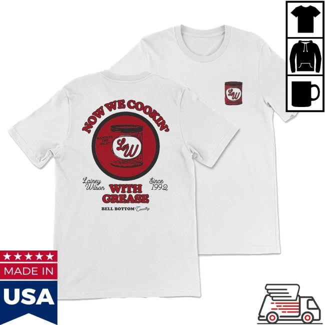 Official Lainey Wilson Merch Store Lainey Wilson Cookin With Grease T-Shirt Lainey Wilson Clothing Shop LaineyWilson