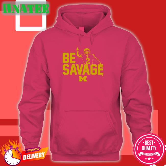 Breakingt Merch Michigan Football Blake Corum Be Savage Zip Up Hooded