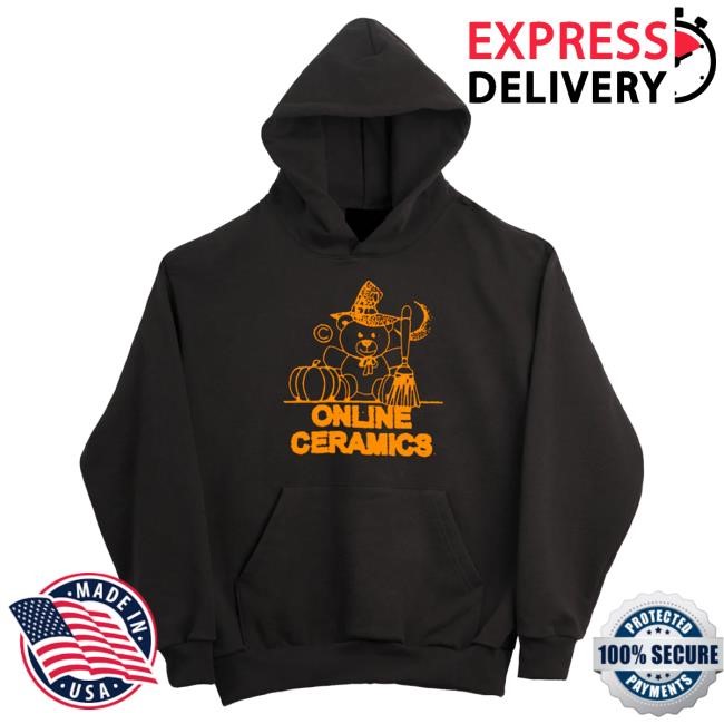 Official Online Ceramics Witch Bear Black Hooded Sweatshirt