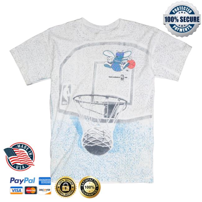 Official Vintage Charlotte Hornets New Shirt All Over Print Aop 1992 90S