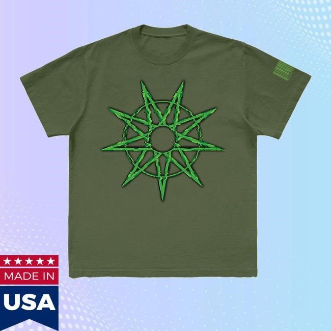 9 Point Star Military Green New Shirt Official Slipknot Official Store Merch Shop