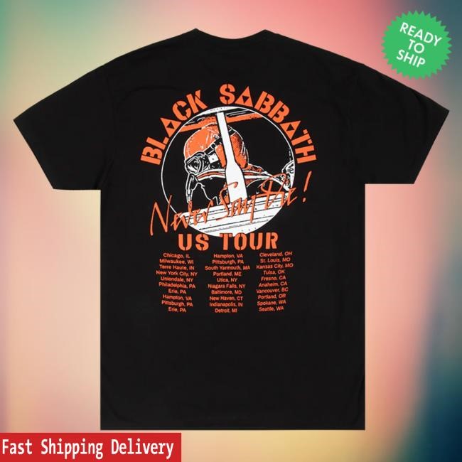 Black Sabbath Official Apparel Shop Store Never Say Die 1978 Tour New T-Shirt - Black Sabbath