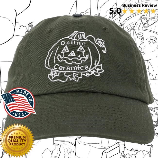 Official Online Ceramics Shop Friendly Pumpkin Green Hat
