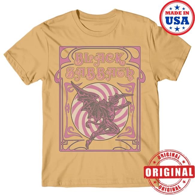 Black Sabbath Official Apparel Shop Store Pastel Henry New T-Shirt - Black Sabbath