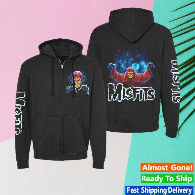 Misfits Merch Misfits "Resurrection Fiend" Black Crewneck Sweatshirt Misfits Merch Misfits "Resurrection Fiend" Black Tee Shirt