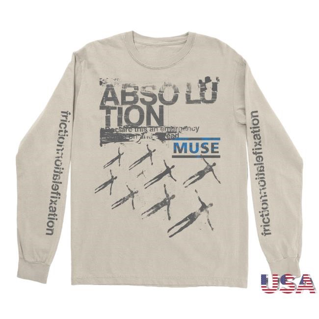 Muse Official Merch Store Absolution Xx Friction Long Sleeve T Shirt for Men & Women Muse Clothing Apparel Muse Shop
