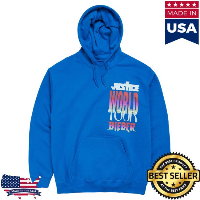 Official Justin Bieber Merch Store Shop Justin Bieber Justice World Tour Blue Crew neck JustinBieber Apparel Clothing
