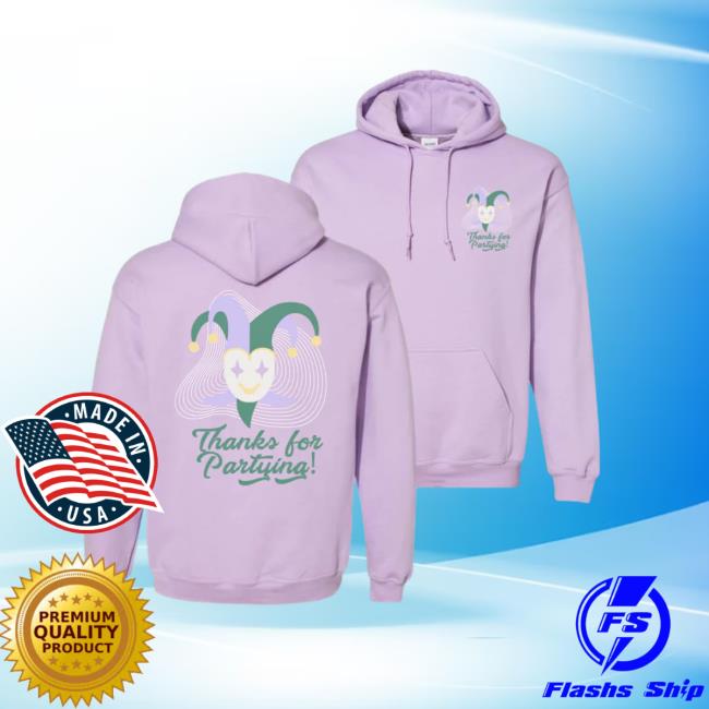 Official Thanks For Partying Orchid Pullover Sweatshirt