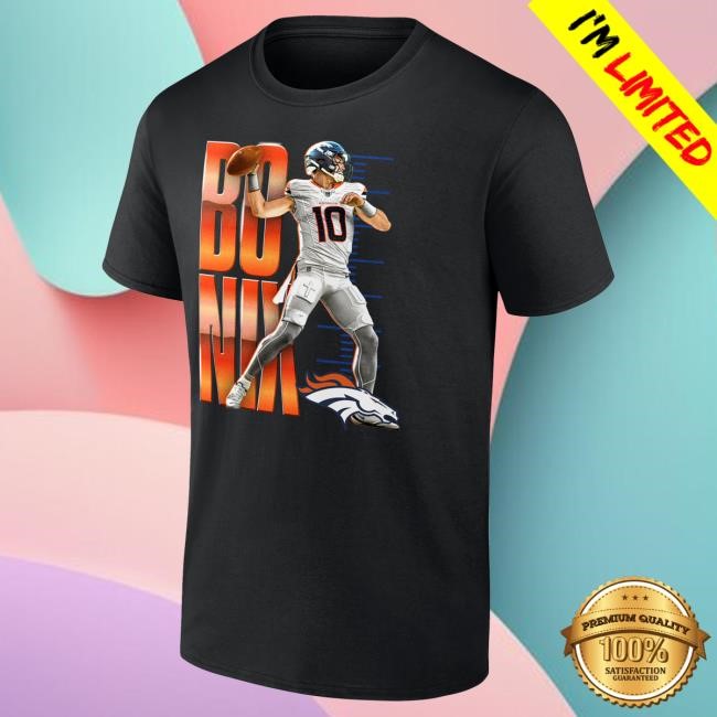 Official Denver Broncos Men's Bo Nix Black Denver Broncos Celebration Shirts DenverBroncos
