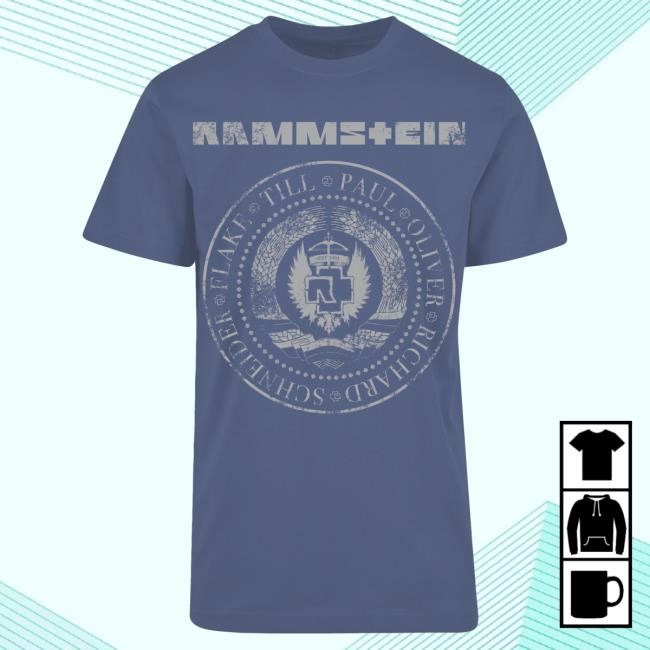 Official Rammstein Merch Store Rammstein Popover Shirt ”EST. 1994” Vintageblue