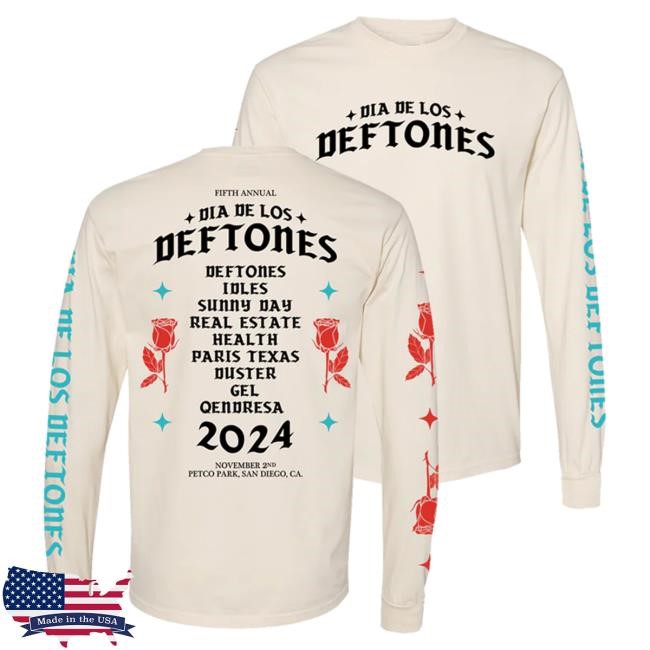 Official Deftones Merch Store Deftones DDLD '24 Line-Up LS T Shirt Deftones Shop