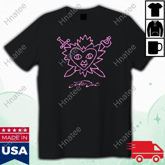 Joker Out Merch Heart Black Tee Jokeroutband