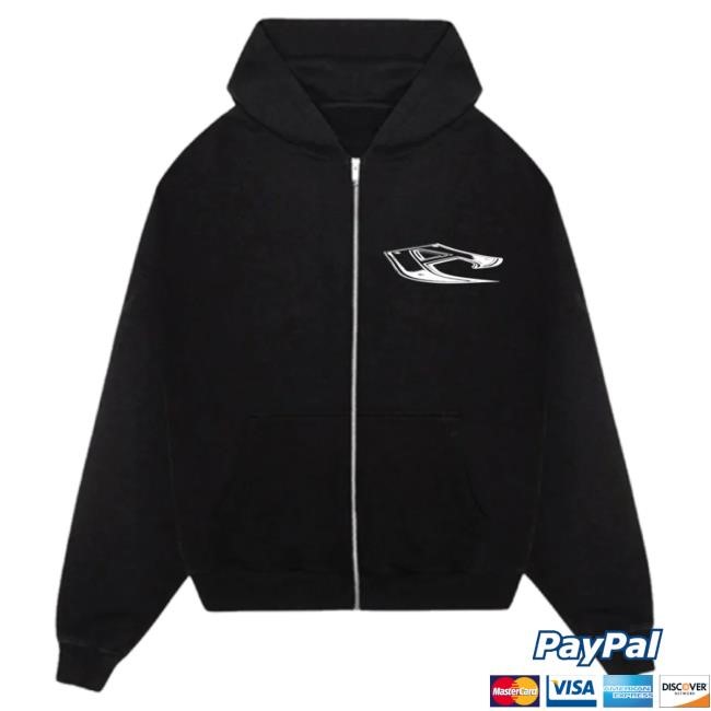 Official Playboi Carti Merch Store Antagonist Dagger Zip Up Pullover Hoodie