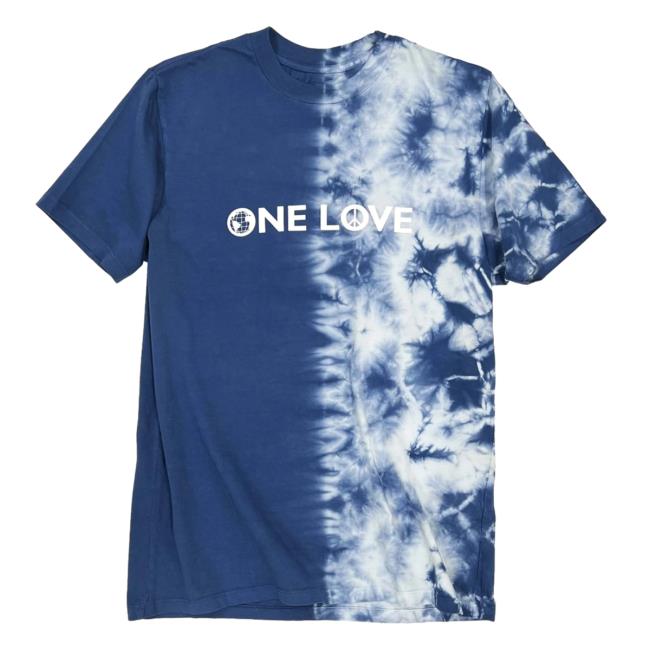 Official Altru Apparel Clothing One Love High Density Print Half Tie Dye Tees