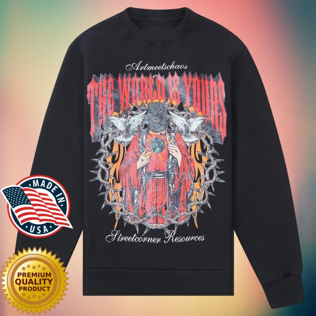 Official Capsule Clothing Store Art Meets Chaos World Spirit Hoodies | Black Capsule Nyc