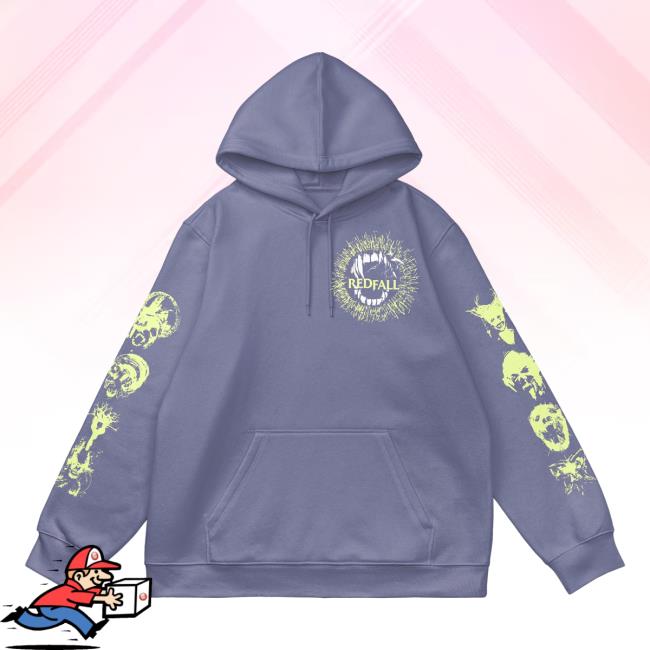 Any Means Necessary Clothing Vampire God Hooded Sweatshirt Colony Blue