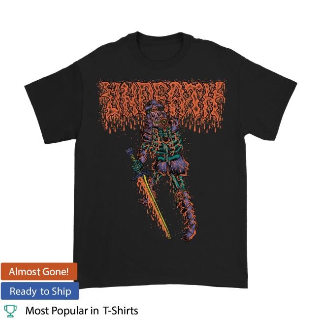 Undeath Metal Merch Skeleton Gun Top Shirt