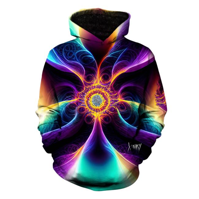 Official Iedm Clothing Outrageous Flames Unisex Hoodie 3D All Over Print