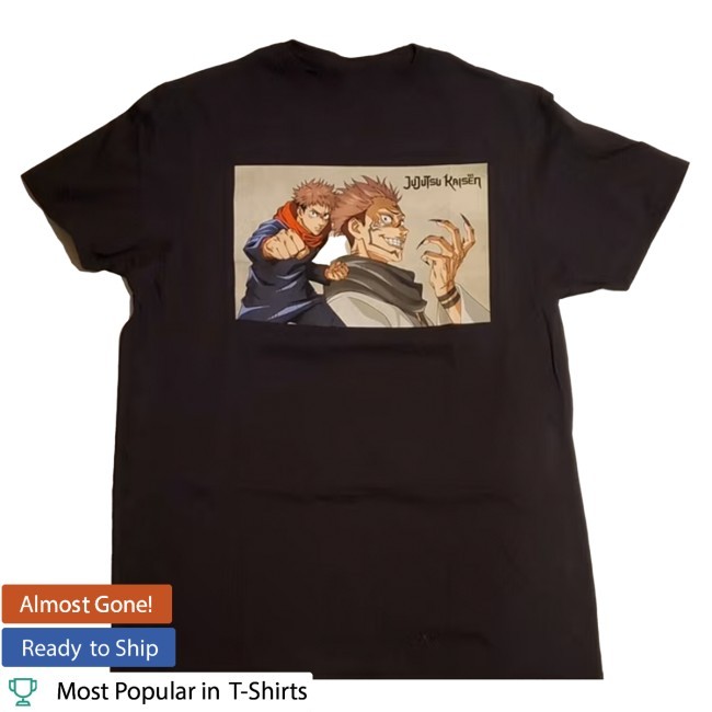 Official Jujutsu Kaisen Itadori Yujie Sukuna Finger Graphic T Shirt - Youtique