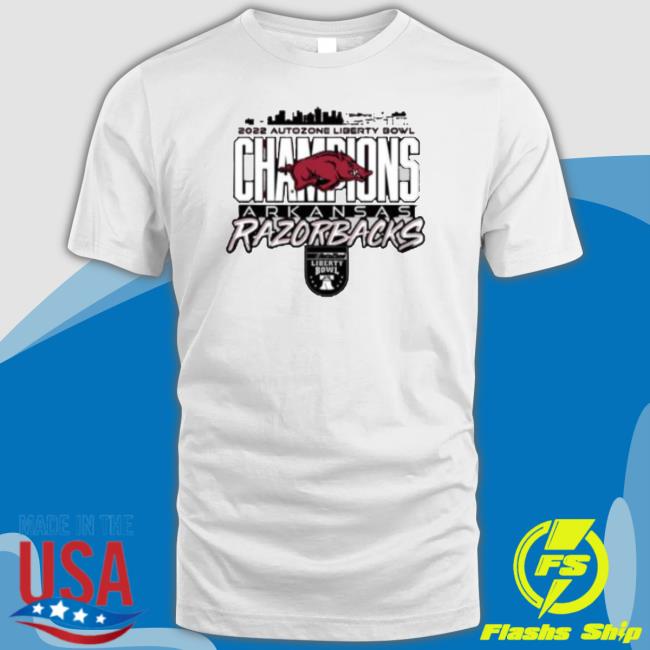 2022 Autozone Liberty Bowl Champions Arkansas Razorbacks T-Shirt