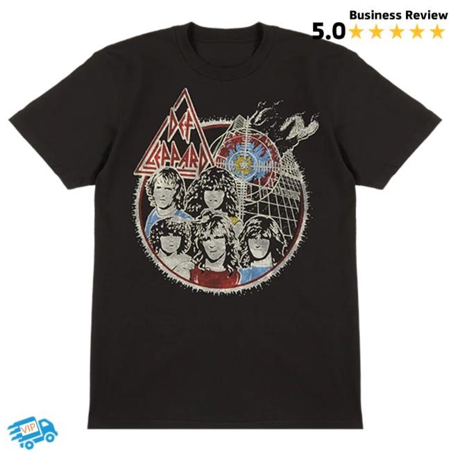 Official Def Leppard Pyro Bullseye Us Tour 1983 Hot Shirt