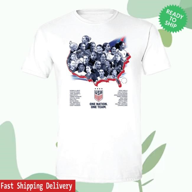 USWNT 2024 Road to Paris Roster White Short Sleeve Shirt