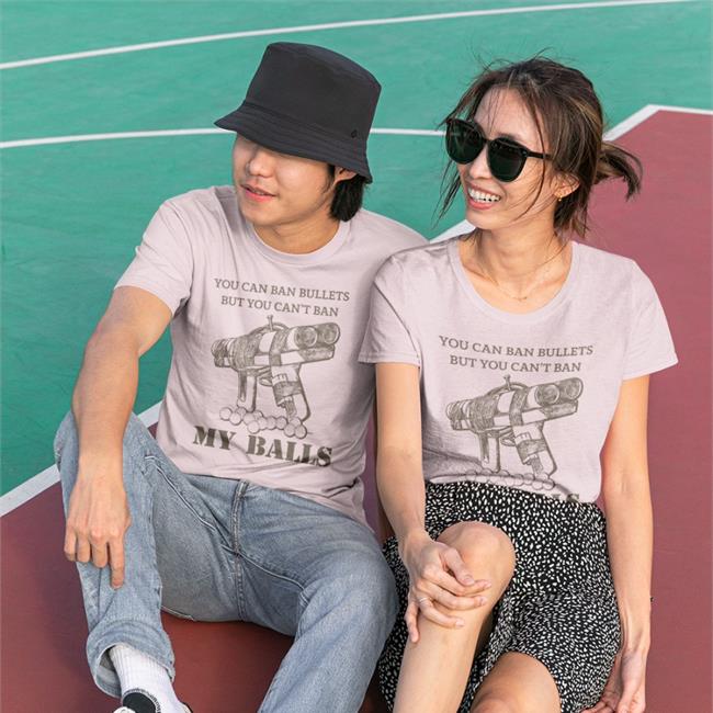 Bunker Branding Co Store You Can Ban Bullets But You Can’T Ban My Balls Japanese Pipe Gun Shirt Brandon Herrera