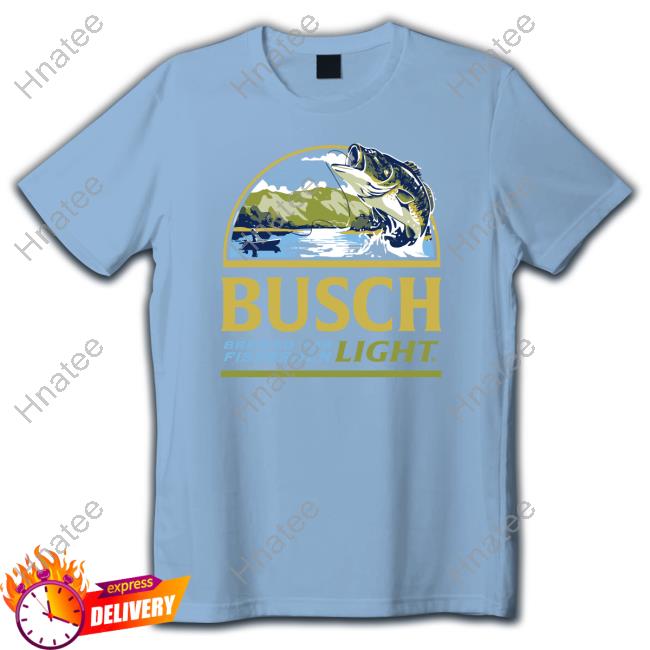 Brew City Beer Gear Men's Blue Busch Light Brewed For A Fisherman Shirt