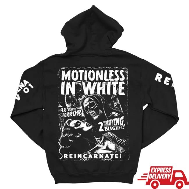 Official Miwmerch Motionless In White 10 Years Of Terror Sweaters (Black) Miw Merch Store