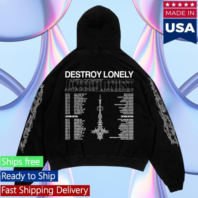 Official Playboi Carti Merch Store Destroy Lonely Broken <3 Tour Hoodie
