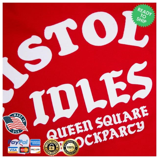 Official Idles Merch Store Shop Idles Band Queen Square Block Party Flocked T Shirt