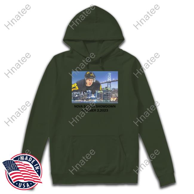 Framewort Husa Store Sidney Crosby Nova Scotia Showdown October 2 2023 Long Sleeve Tee Pittsburgh Penguins