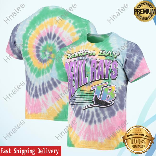 Tampa Bay Rays '47 White Vortex Vintage Tubular Tie-Dye Tee