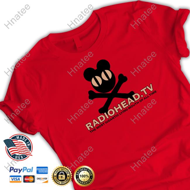 2001 Radiohead The Most Gigantic Lying Mouth Shirts