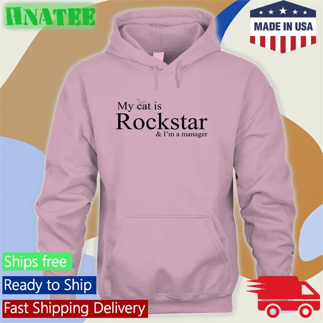My Tan Cat Is Rockstar And I'm A Manager Long Sleeve Tee