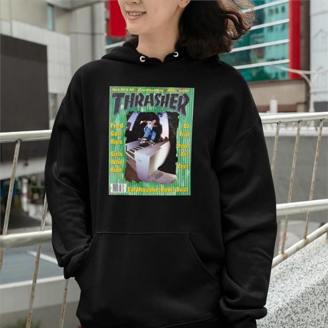 Thrasher Fred Gall Rips Girls Who Ride Oz Trip Pool Art Vert Earthquake Bowl Bust Hoodie