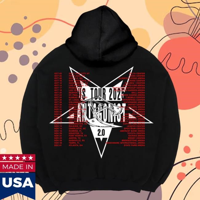Official Playboi Carti Merch Store Antagonist Tour Red Dagger Attractive Hoodie