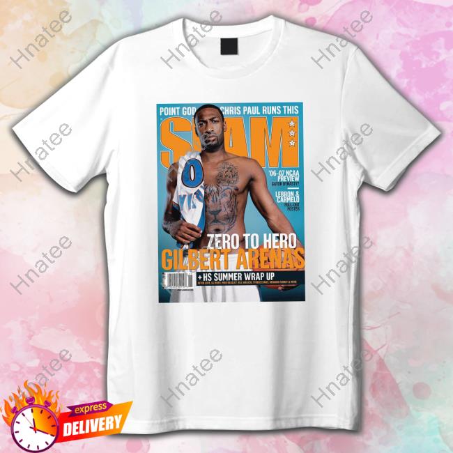 Mitchell And Ness Slam Cover Washington Wizards Gilbert Arenas Shirt