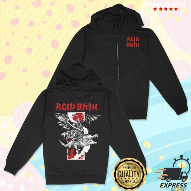 Official Acid Bath Merch Store Alligator Zip Up Attractive Hoodie